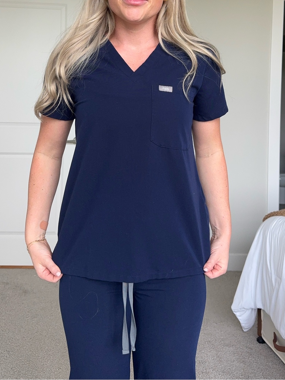 FIGS XXS Navy scrub top
